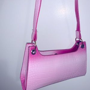 Ombre Croc Embossed shoulder bag